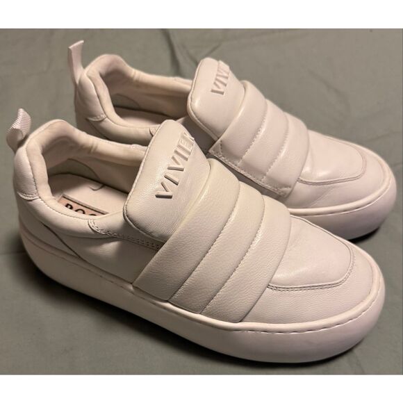 Roger Vivier Shoes - Roger Vivier Size 38 8 Vic’ Up Sneaker Leather White Used Women
